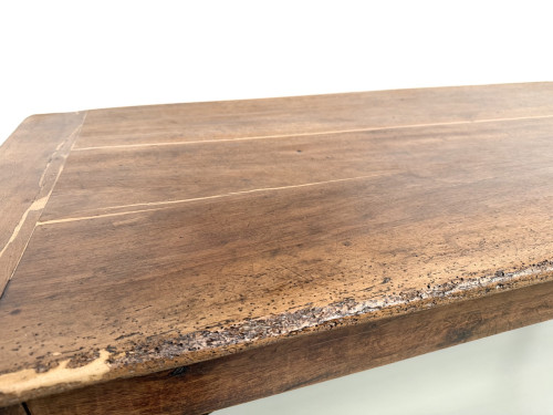 Table de ferme, ancien pétrin en chêne massif, France, vers 1920, vue 16