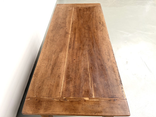 Table de ferme, ancien pétrin en chêne massif, France, vers 1920, vue 21