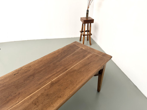 Table de ferme, ancien pétrin en chêne massif, France, vers 1920, vue 26