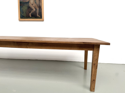 Très grande table de ferme en chêne massif, années 1950 – L300 cm, vue 4