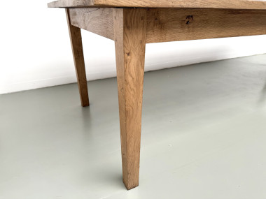Très grande table de ferme en chêne massif, années 1950 – L300 cm, vue 16