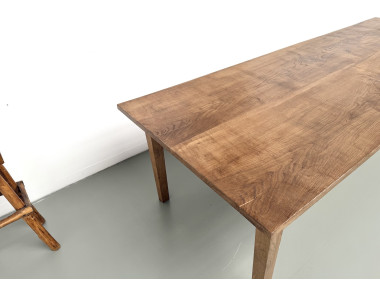 Très grande table de ferme en chêne massif, années 1950 – L300 cm, vue 18