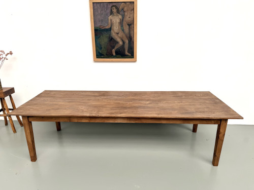 Très grande table de ferme en chêne massif, vue 4