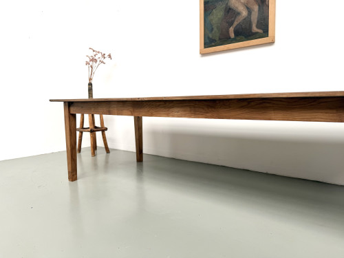 Très grande table de ferme en chêne massif, vue 6