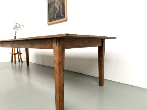 Très grande table de ferme en chêne massif, vue 7