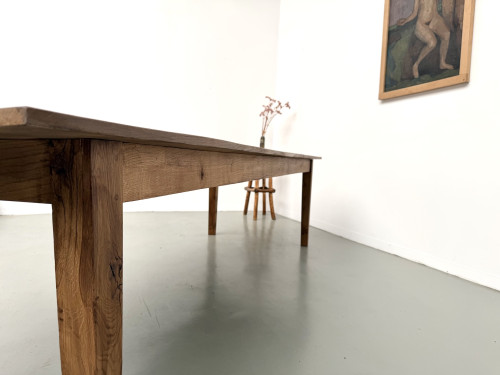 Très grande table de ferme en chêne massif, vue 22