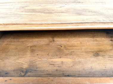 Table de ferme à 5 pieds en hêtre et 4 tiroirs, années 1950, vue 17
