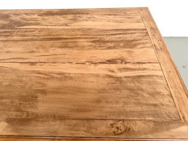 Table de ferme à 5 pieds en hêtre et 4 tiroirs, années 1950, vue 30