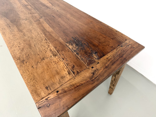 Table de ferme en noyer aux pieds fuseaux, vue 11