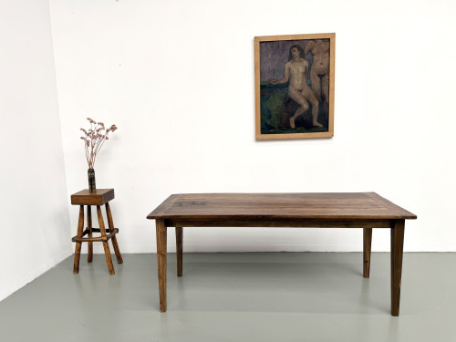 Table de ferme en noyer aux pieds fuseaux, vue 26