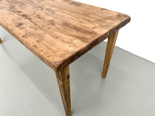 Table de ferme vintage en peuplier, vue 6