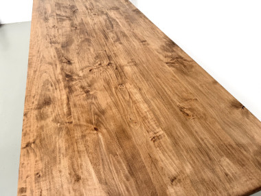 Table de ferme vintage en peuplier, vue 8