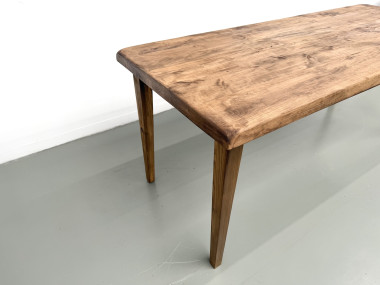 Table de ferme vintage en peuplier, vue 14