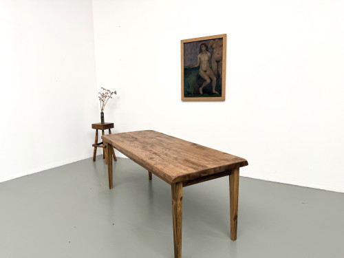 Table de ferme vintage en peuplier, vue 19