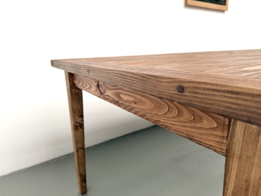 Table XXL en pin massif, circa 1970, vue 5