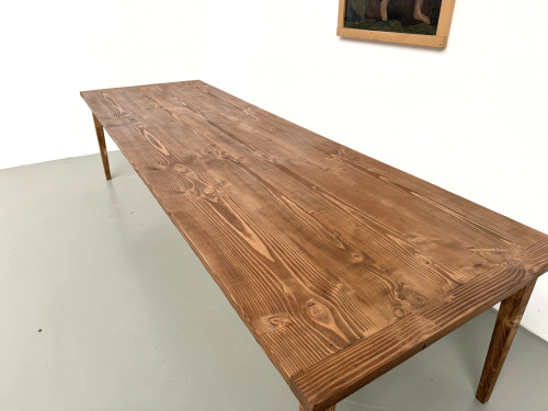 Table XXL en pin massif, circa 1970, vue 8