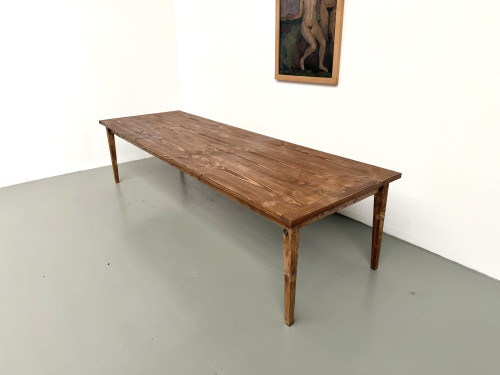 Table XXL en pin massif, circa 1970, vue 9