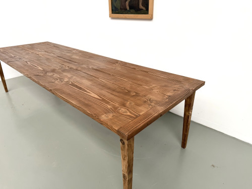 Table XXL en pin massif, circa 1970, vue 3