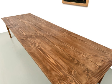 Table XXL en pin massif, circa 1970, vue 4
