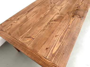 Table XXL en pin massif, circa 1970, vue 19