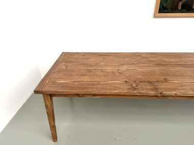 Table XXL en pin massif, circa 1970, vue 21