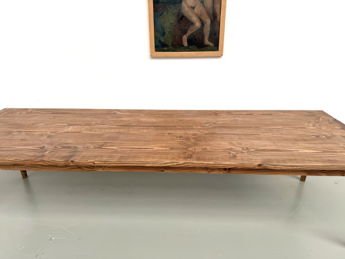 Table XXL en pin massif, circa 1970, vue 22