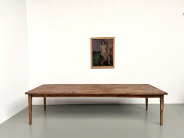 Table XXL en pin massif, circa 1970, vue 25