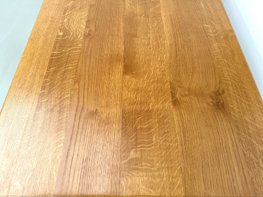 Table de repas brutaliste XL en chêne massif, vue 7
