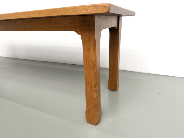 Table de repas brutaliste XL en chêne massif, vue 15