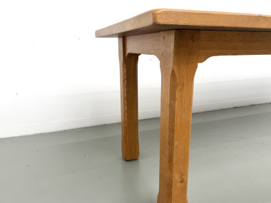 Table de repas brutaliste XL en chêne massif, vue 18