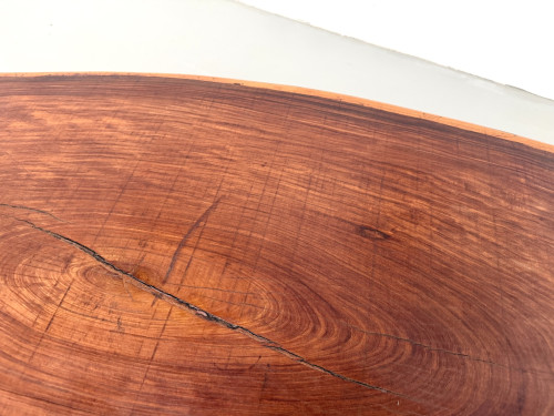 Table Basse Organique "Slab" en Bois Exotique Massif, vue 7