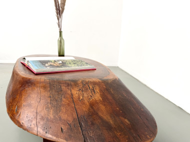 Table Basse Organique "Slab" en Bois Exotique Massif, vue 19