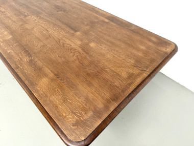 Table de ferme bourgeoise en chêne, années 50, vue 4