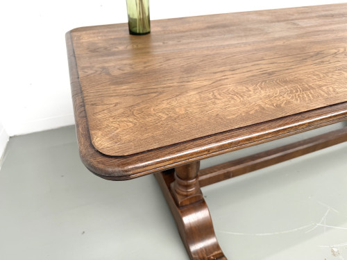 Table de ferme bourgeoise en chêne, années 50, vue 14