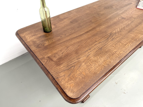 Table de ferme bourgeoise en chêne, années 50, vue 17