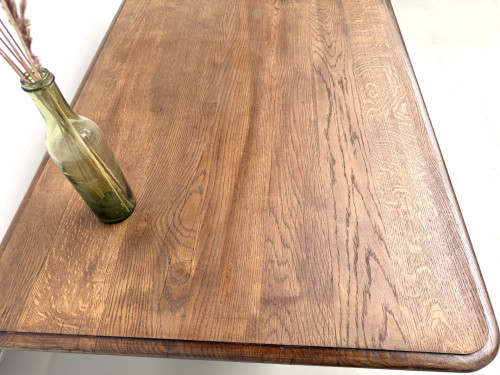 Table de ferme bourgeoise en chêne, années 50, vue 18