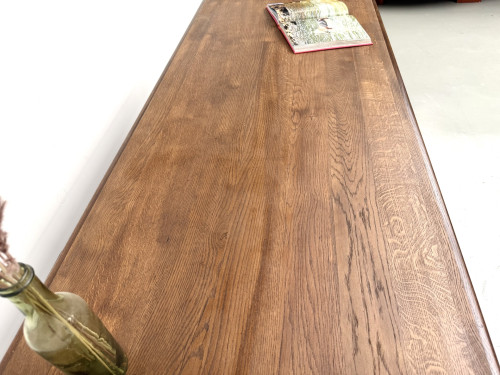 Table de ferme bourgeoise en chêne, années 50, vue 19