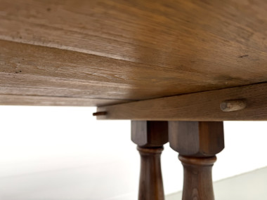Table de ferme bourgeoise en chêne, années 50, vue 22