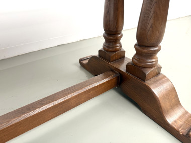 Table de ferme bourgeoise en chêne, années 50, vue 23