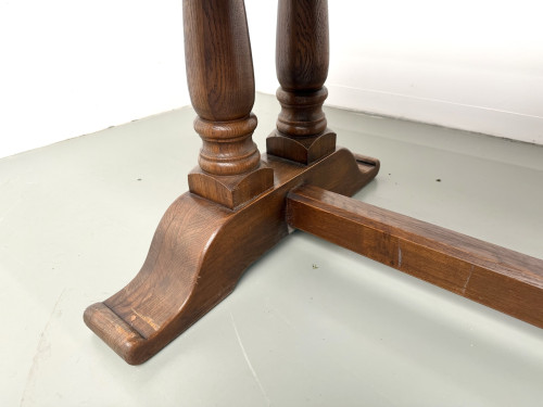 Table de ferme bourgeoise en chêne, années 50, vue 24