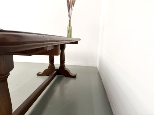 Table de ferme bourgeoise en chêne, années 50, vue 26