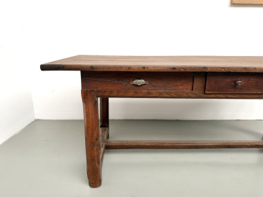 Table de ferme campagne en chêne massif XXème, vue 4