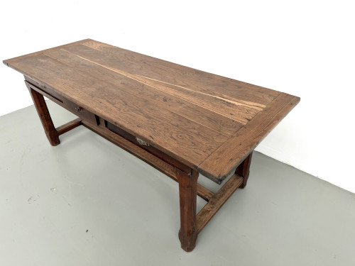 Table de ferme campagne en chêne massif XXème, vue 10