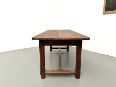 Table de ferme campagne en chêne massif XXème, vue 25