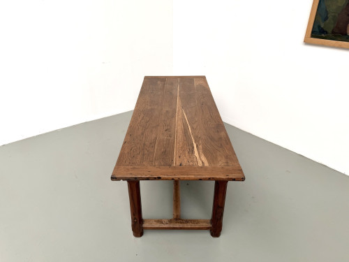 Table de ferme campagne en chêne massif XXème, vue 26
