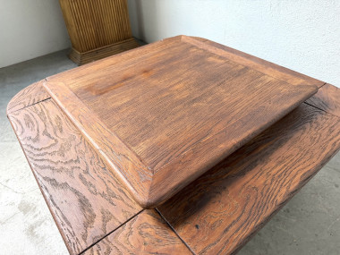 Table basse en chêne à double plateau, vue 9