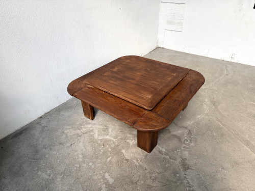 Table basse en chêne à double plateau, vue 12