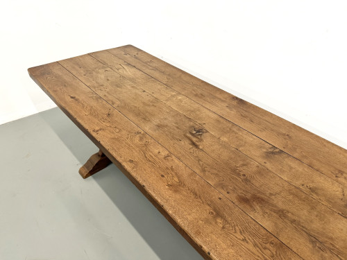 Table monastère en chêne, circa 1900, vue 15
