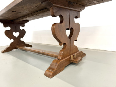 Table monastère en chêne, circa 1900, vue 18
