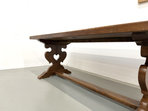 Table monastère en chêne, circa 1900, vue 19